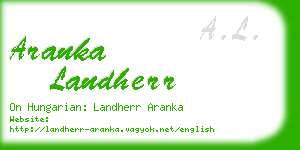 aranka landherr business card